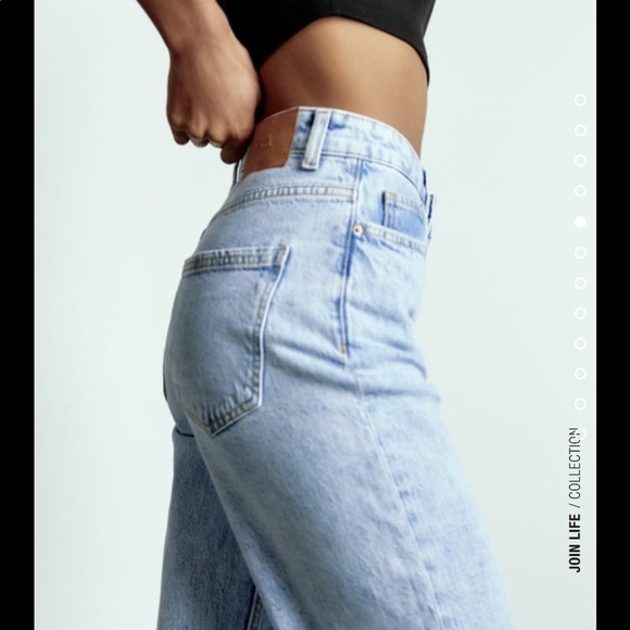 Zara Mom Fit Jeans. High-rise. Straight leg. Size 4. Light wash. - Picture 11 of 11